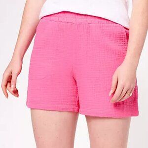 EUC- BELLE BY KIM GRAVEL GAUZE SHORTS-  Pink or SAND Bar (size Large)